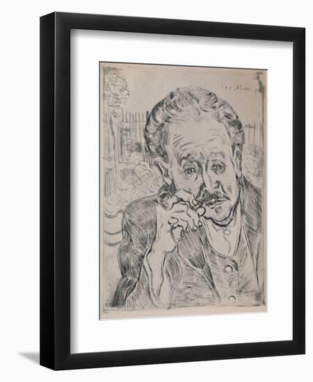 'Portrait of Dr. Gachet', c.1890, (1946)-Vincent van Gogh-Framed Giclee Print