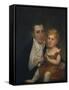 Portrait of Dr. Samuel Simes and His Daughter, Mary Jane-Thomas Birch-Framed Stretched Canvas