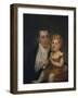 Portrait of Dr. Samuel Simes and His Daughter, Mary Jane-Thomas Birch-Framed Giclee Print