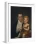 Portrait of Dr. Samuel Simes and His Daughter, Mary Jane-Thomas Birch-Framed Giclee Print