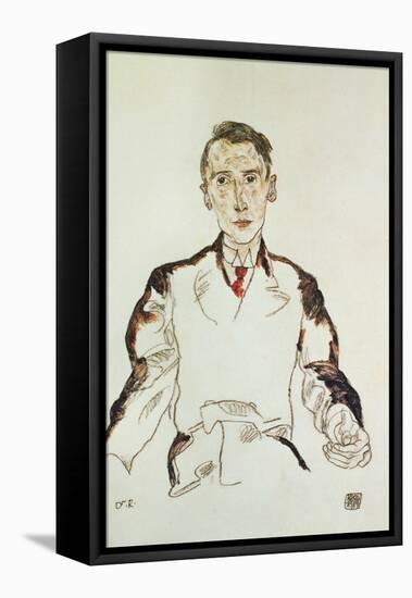 Portrait of Dr-Egon Schiele-Framed Stretched Canvas