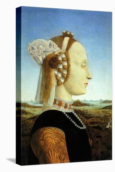 Portrait of Duchess, 1465-Piero della Francesca-Stretched Canvas