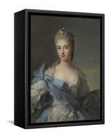 Portrait of Duchesse De La Rochefoucauld-Jean-Marc Nattier-Framed Stretched Canvas