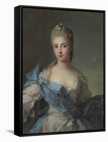 Portrait of Duchesse De La Rochefoucauld-Jean-Marc Nattier-Framed Stretched Canvas