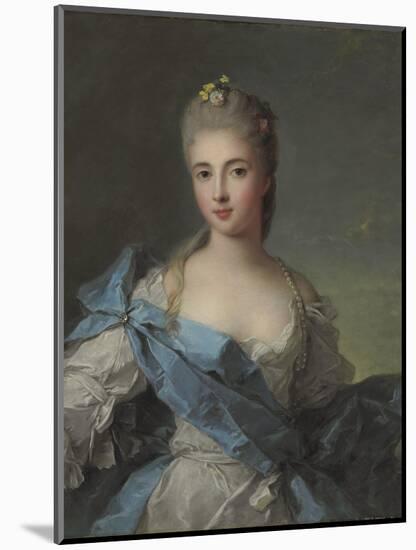 Portrait of Duchesse De La Rochefoucauld-Jean-Marc Nattier-Mounted Giclee Print