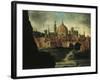 Portrait of Duke Alexander De Medici, Detail: City of Florence-Giorgio Vasari-Framed Giclee Print