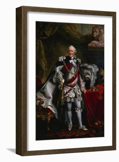 Portrait of Duke Ferdinand of Brunswick Attired as Knight of the Garter, after 1763-Johann Georg Ziesenis-Framed Giclee Print