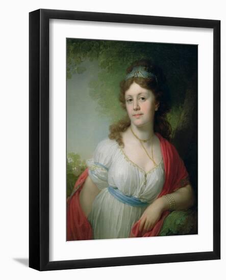 Portrait of E. Temkina, 1798-Vladimir Lukich Borovikovsky-Framed Giclee Print