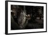 Portrait of Eagle Owl (Bubo Bubo) in Tree at Dusk. Freiburg Im Breisgau, Germany, January-Klaus Echle-Framed Photographic Print