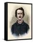 Portrait of Edgar Allan Poe-Stefano Bianchetti-Framed Stretched Canvas