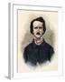 Portrait of Edgar Allan Poe-Stefano Bianchetti-Framed Giclee Print