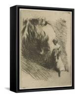 Portrait of Edgar Degas, 1875-Giuseppe Or Joseph De Nittis-Framed Stretched Canvas