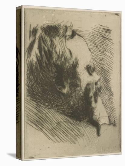 Portrait of Edgar Degas, 1875-Giuseppe Or Joseph De Nittis-Stretched Canvas