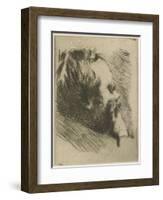 Portrait of Edgar Degas, 1875-Giuseppe Or Joseph De Nittis-Framed Giclee Print