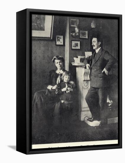 Portrait of Edgar Wallace and Family-null-Framed Stretched Canvas