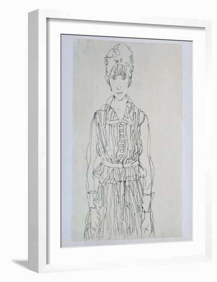 Portrait of Edith Schiele, 1915-Egon Schiele-Framed Collectable Print