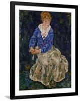 Portrait of Edith Schiele, the Artist's Wife, Seated, 139-Egon Schiele-Framed Giclee Print