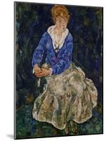 Portrait of Edith Schiele, the Artist's Wife, Seated, 139-Egon Schiele-Mounted Giclee Print