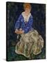 Portrait of Edith Schiele, the Artist's Wife, Seated, 139-Egon Schiele-Stretched Canvas