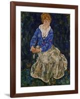 Portrait of Edith Schiele, the Artist's Wife, Seated, 139-Egon Schiele-Framed Giclee Print