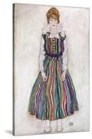 Portrait of Edith (The Artist's Wife)-Egon Schiele-Stretched Canvas