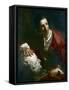 Portrait of Edme Bouchardon with a Bust of Socrates-Louis-Gabriel Blanchet-Framed Stretched Canvas