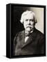 Portrait of Edmond de Goncourt (1822-1896), French writer and the founder of the Academie Goncourt-French Photographer-Framed Stretched Canvas