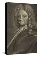 Portrait of Edmond Halley-null-Stretched Canvas