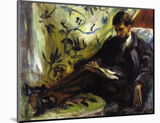 Portrait of Edmond Maitre (The Reader), 1871-Pierre-Auguste Renoir-Mounted Art Print