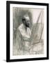 Portrait of Edouard Manet (1832-83) at His Easel-Léon Augustin L'hermitte-Framed Giclee Print