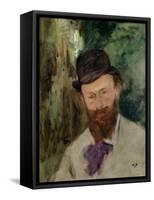 Portrait of Edouard Manet (1832-83) circa 1880-Charles Émile Carolus-Duran-Framed Stretched Canvas