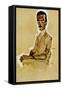 Portrait of Eduard Kosmack, Seated, 1910-Egon Schiele-Framed Stretched Canvas