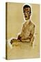 Portrait of Eduard Kosmack, Seated, 1910-Egon Schiele-Stretched Canvas