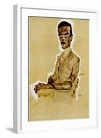 Portrait of Eduard Kosmack, Seated, 1910-Egon Schiele-Framed Giclee Print