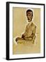 Portrait of Eduard Kosmack, Seated, 1910-Egon Schiele-Framed Giclee Print