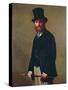 Portrait of Eduard Manet, 1867-Henri Fantin-Latour-Stretched Canvas