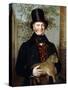 Portrait of Edward Cross, Half-Length, in a Black Coat and Red-Check Waistcoat Holding a Lion Cub-Jacques-Laurent Agasse-Stretched Canvas