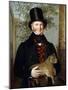 Portrait of Edward Cross, Half-Length, in a Black Coat and Red-Check Waistcoat Holding a Lion Cub-Jacques-Laurent Agasse-Mounted Giclee Print