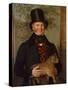 Portrait of Edward Cross, Holding a Lion Cub, 1838 (Oil on Canvas)-Jacques-Laurent Agasse-Stretched Canvas