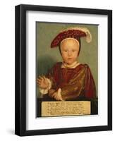 Portrait of Edward Prince of Wales, Later Edward VI, as a Child-Hans Holbein the Younger-Framed Premium Giclee Print
