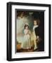 Portrait of Edward Stanley (D.1851) 13th Earl of Derby, with His Sister, Lady Charlotte Stanley-George Romney-Framed Giclee Print