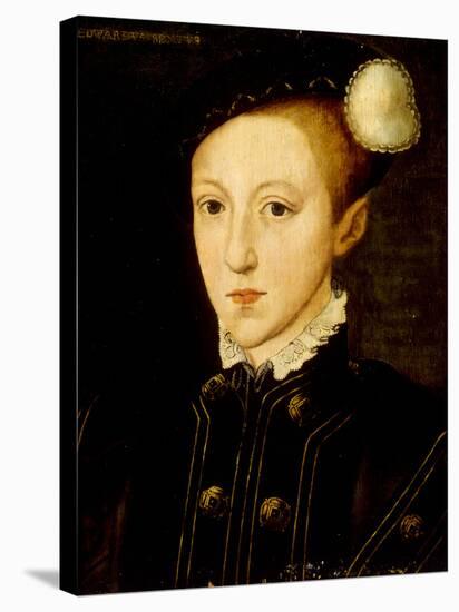 Portrait of Edward VI-William Scrots-Stretched Canvas