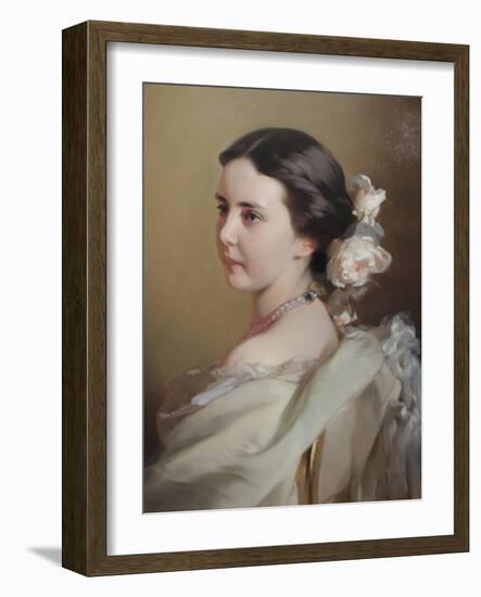 Portrait of Ekaterina Fyodorovna Tyutcheva (1835-188), Mid 1850s-Ivan Kosmich Makarov-Framed Giclee Print