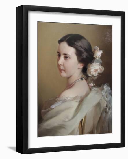 Portrait of Ekaterina Fyodorovna Tyutcheva (1835-188), Mid 1850s-Ivan Kosmich Makarov-Framed Giclee Print