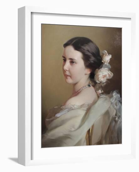 Portrait of Ekaterina Fyodorovna Tyutcheva (1835-188), Mid 1850s-Ivan Kosmich Makarov-Framed Giclee Print