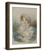Portrait of Ekaterina Pavlovna Bagration (1783-185), Née Skavronska-Jean-Baptiste Isabey-Framed Giclee Print