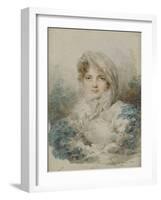 Portrait of Ekaterina Pavlovna Bagration (1783-185), Née Skavronska-Jean-Baptiste Isabey-Framed Giclee Print