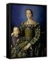 Portrait of Eleanor of Toledo and Her Son, Giovanni de Medici, c.1544-45-Agnolo Bronzino-Framed Stretched Canvas