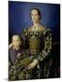 Portrait of Eleanor of Toledo and Her Son, Giovanni de Medici, c.1544-45-Agnolo Bronzino-Mounted Giclee Print