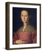 Portrait of Eleanor of Toledo, Wife of Grand Duke Cosimo I De' Medici, C1545-Agnolo Bronzino-Framed Giclee Print